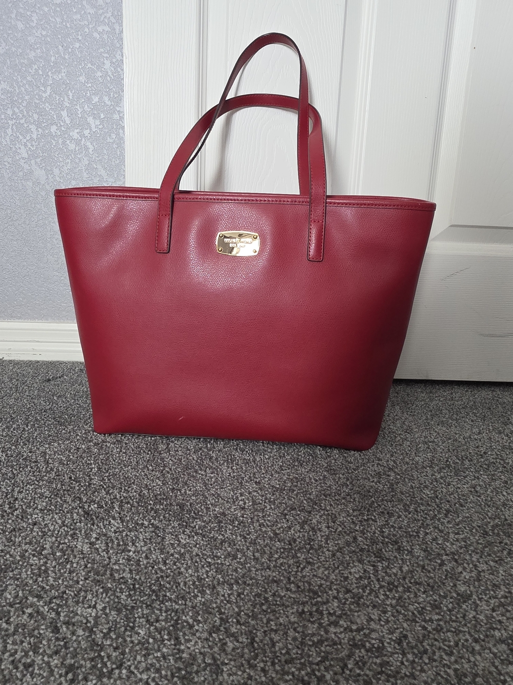 Michael Kors Red Leather Tote Bag - Picture 13 of 13